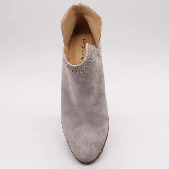 Lucky Brand Bustina Gray Slip On Ankle Boots Shoes Womens sz 9 Euro 39 Booties - Picture 16 of 16